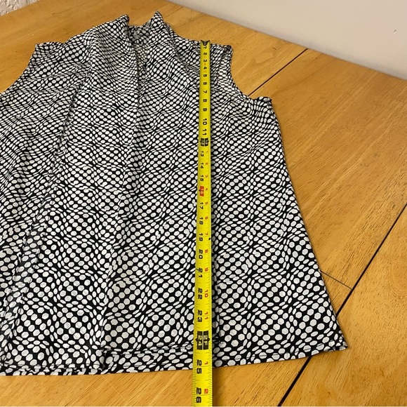The jones Group Women Black/white Sleeveless Blouse Size Medium - Picture 7 of 10